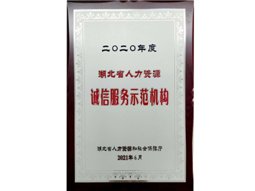 授予2020年度诚信服务示范机构
